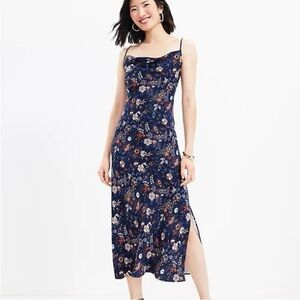 LOFT shimmer Garden Cowl Midi Slip Dress NWT size 8